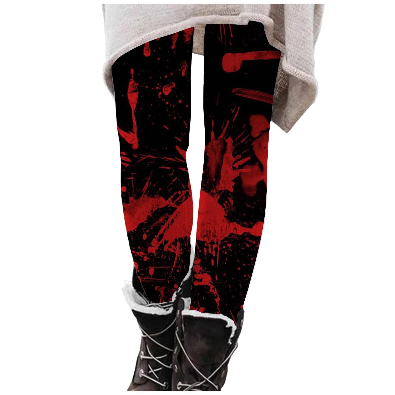 DTBPRQ Women's Halloween Leggings Bat Pumpkin Skull Halloween Costume