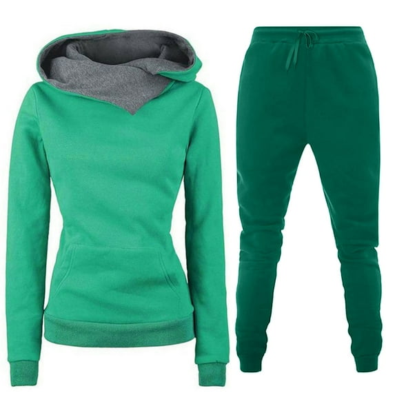 XUNKUSGA Womens Sweatshirt Fleece Hoodies Tracksuit Sets Long Sleeve Sweatshirts Jogger Pant 2 Piece Outfits Workout Athletic Loungewear