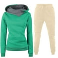 thumbnail image 1 of XUNKUSGA Womens Sweatshirt Fleece Hoodies Tracksuit Sets Long Sleeve Sweatshirts Jogger Pant 2 Piece Outfits Workout Athletic Loungewear, 1 of 3