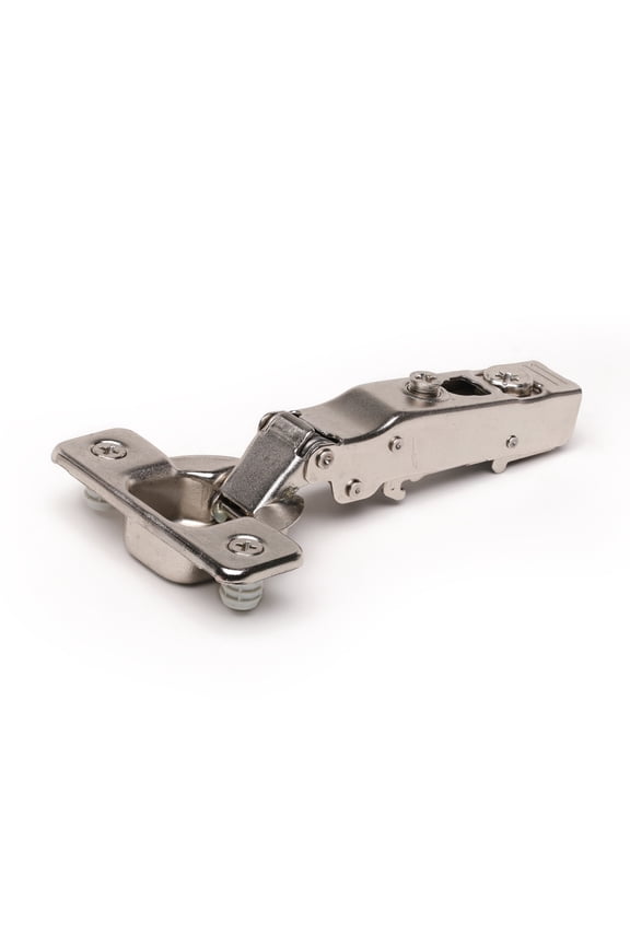 Pivot Pro C-80 Series Clip-On 110 Degree Opening Angle, 8mm Dowelled, 35mm Cup Type, 45mm Screw Hole Distance, Full Overlay, Soft Closing Hinge, Nickel Plated