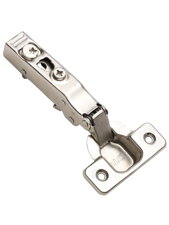 Pivot Pro C-80 Series Clip-On 110 Degree Opening Angle, Screw-On Mounting, 45mm Screw Hole Distance , Full Overlay Soft Closing Hinge, Nickel Plated Finish