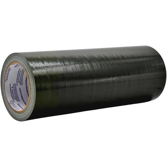 DTC10 Advanced Strength Industrial Grade Black Duct Tape, 12 inch x 60 ft. Waterproof, UV Resistant For Crafts & Home Improvement