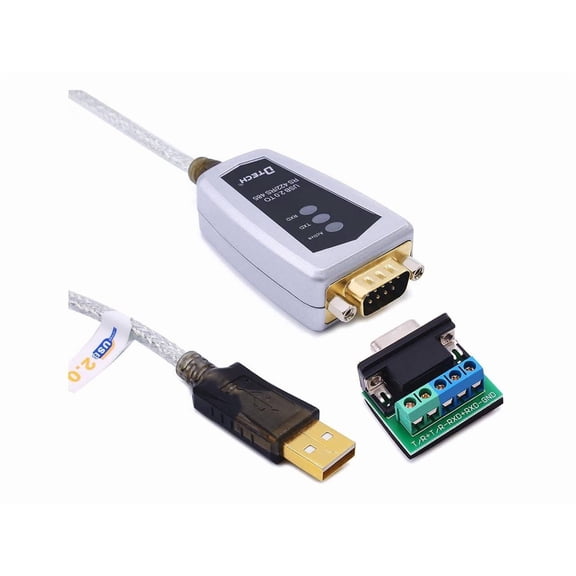 DTECH USB to RS422 RS485 Serial Port Converter Adapter Cable with FTDI Chip Supports Windows 10 8 7 XP Macbook