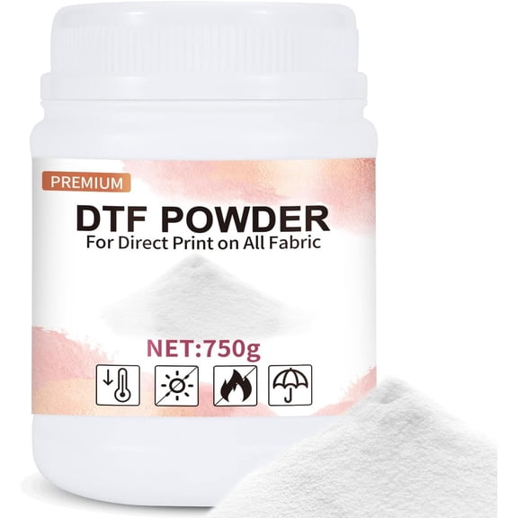 DTF 750g/26.46oz White Digital Transfer Hot Melt Adhesive, DTF Transfer for Sublimation, DTF Hot Melt Adhesive for DTF and DTG Printers Fabric