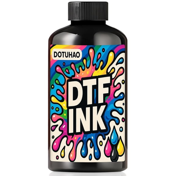 DTF Ink 200ml, Black DTF Printer Ink, Heat Transfer Printing Direct to Film, High Compatibility for DTF Film and ET Printers, Vibrant Color, Fast Drying & Clog-Free (Black, 200ml)