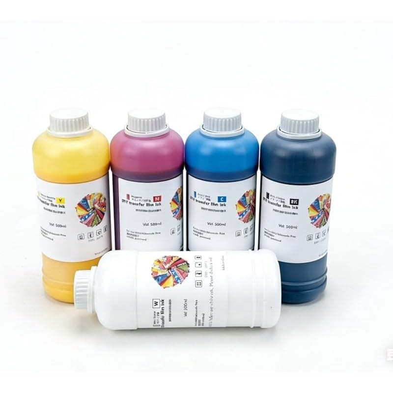 Dtf Ink Kit DTF Ink 2500ML - Premium DTF Ink for All DTF Printer 5 * 500ml (CMYKW ...