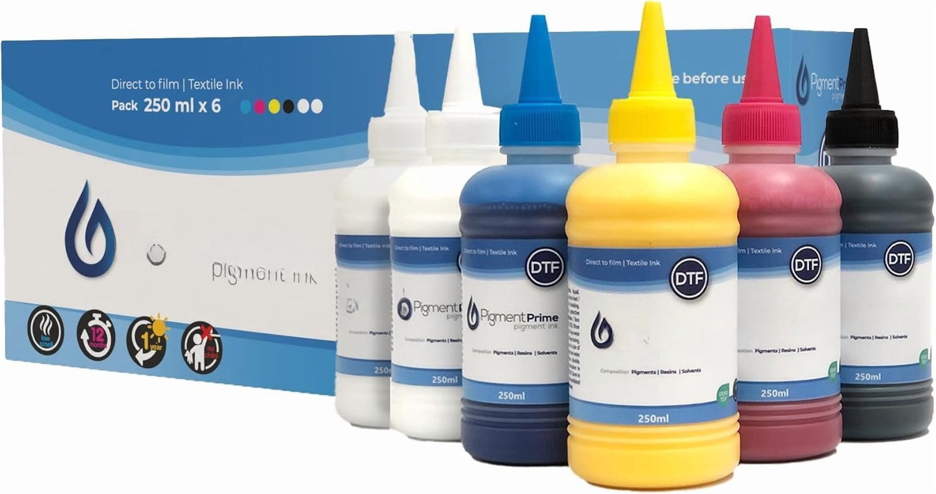 R2000 Ink DTF Ink 6 x 250 ml Heat Transfer Ink kit for Conversion Refill for ...