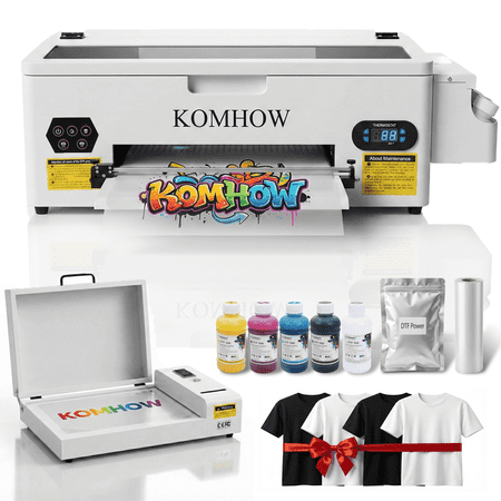 DTF Printer - L1800 A3 DTF Transfer Printing Machine, Direct to Film Printer with Security Software, DIY Print for Clothing and Multiple Fabrics (Includes Oven)