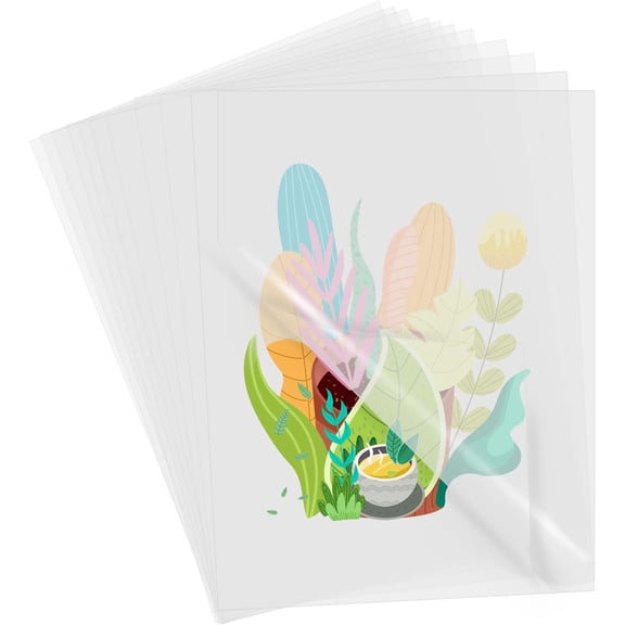 DTF Transfer Film, 50 Sheets Printable Heat Transfer Vinyl A4 8.5 x 11In, Direct to Film Transfer Paper, Pretreat Transparent Iron on Printer Paper for Sublimation T Shirts Textiles DIY
