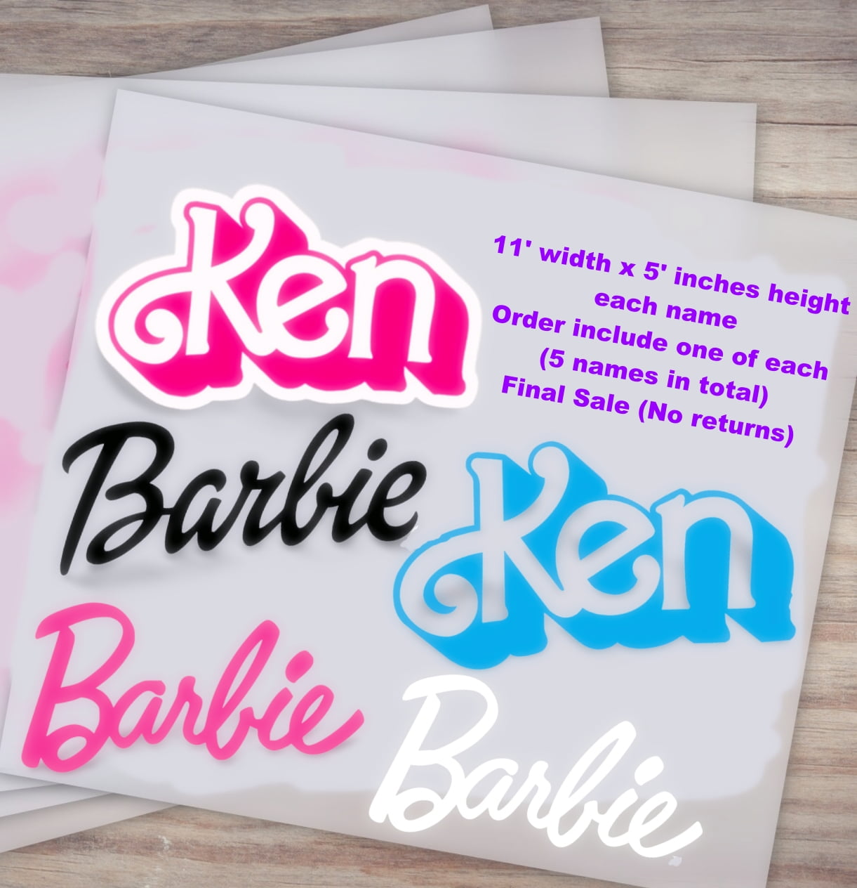 Barbie iron on decal sale