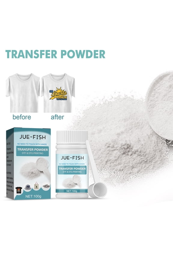 DTF Transfer White Digital Hot Melt for DTF DTG Printers | Compatible with PET Film | Use on Polyester Nylon Leather Blends | Easy Application | 1 Pack with Spoon