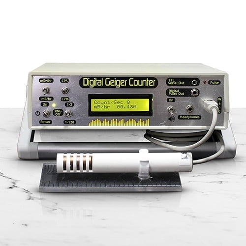 DTG-01 Desktop Professional Geiger Counter Nuclear Radiation Detection Monitor with Digital Meter and External Wand Probe - ANSI N323A Calibration Ready- 0.001 mR/hr Resolution - 1000 mR/hr Range