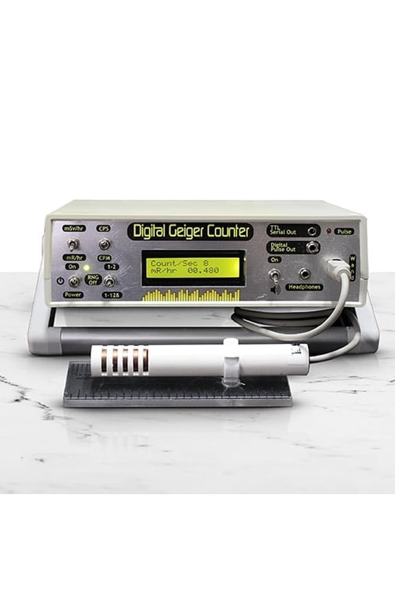 DTG-01 Desktop Professional Geiger Counter Nuclear Radiation Detection Monitor with Digital Meter and External Wand Probe - ANSI N323A Calibration Ready- 0.001 mR/hr Resolution - 1000 mR/hr Range