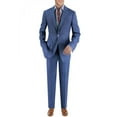 thumbnail image 1 of Mens Side Vent 2-piece Blue Linen Modern Fit Suit DTI DARYA, 1 of 6