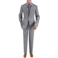 thumbnail image 1 of Mens Side Vent 2-piece Gray Linen Modern Fit Suit DTI DARYA, 1 of 6