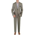 thumbnail image 1 of Mens Side Vent 2-piece Light Olive Linen Modern Fit Suit, 1 of 6
