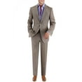 thumbnail image 1 of Mens Side Vent 2-piece Plaza Taupe Linen Modern Fit Suit, 1 of 6