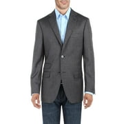 DTI BB Signature Mens Dress Suit Jacket Two Button Birdseye Modern Fit Blazer DK Gray