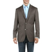 DTI BB Signature فستان رجالي سترة بدلة زر اثنين Birdseye Modern Fit Blazer Taupe