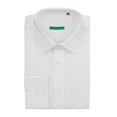 thumbnail image 1 of DTI BB Signature Men's Modern Classic Fit 2 Ply Pure Cotton Solid Dress Shirt White, 1 of 1
