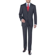 DTI BB Signature Mens Suit 2 Button 2 Piece Jacket Plaid Pant Modern Fit Suits French Blue