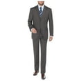 thumbnail image 1 of DTI BB Signature Men's Suit 2 Button 2 Piece Jacket Plaid Pant Modern Fit Suits Gray, 1 of 3