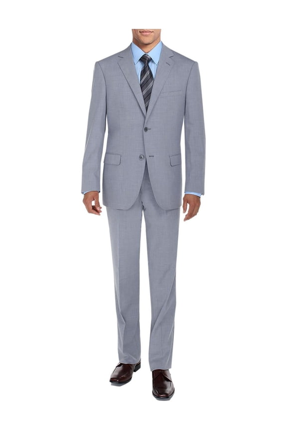 DTI BB Signature Men's Suit 2 Button Modern Fit Side Vent Jacket Flat Front Pant Stone
