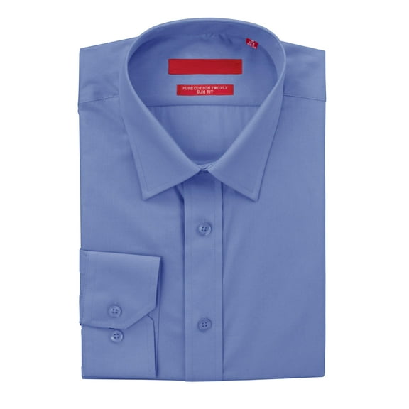 Mens Blue Shirt DTI DARYA TRADING GV Executive Dress Slim