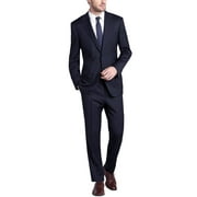 DTI GV Executive Men's Suit Two Button Modern Fit 2 Piece Jacket and Pants Navy