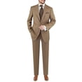 thumbnail image 1 of Mens Side Vent 2-piece Taupe Cotton Modern Fit Suit DTI, 1 of 7