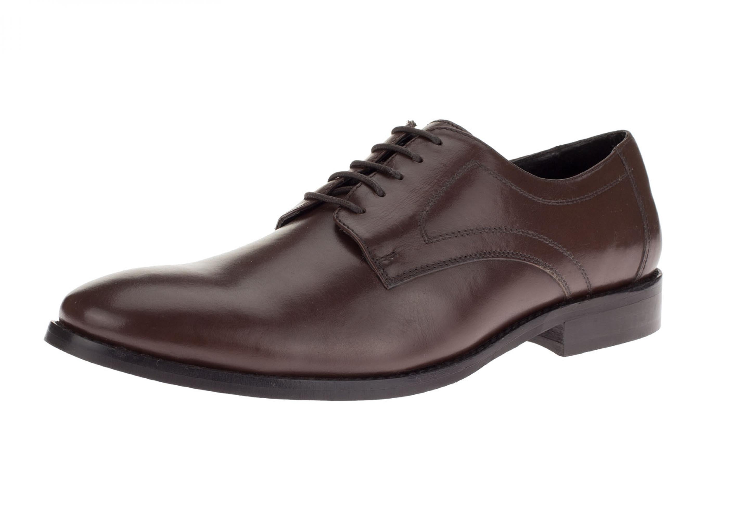Mens Madison Brown Leather Oxford Dress Shoe DTI DARYA - Walmart.com