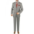 thumbnail image 1 of Mens Side Vent 2-piece Light Gray Wool Modern Fit Suit DTI, 1 of 6