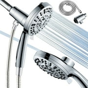 DTIG Magnetic Detachable Shower Head，High Pressure Handheld Showerhead with 10 Spray Modes（Sliver）