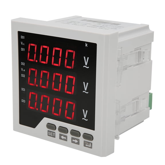 DTM-AV96 3 Phase Voltage Meter Programmable LED Digital Display Voltmeter AC 450V