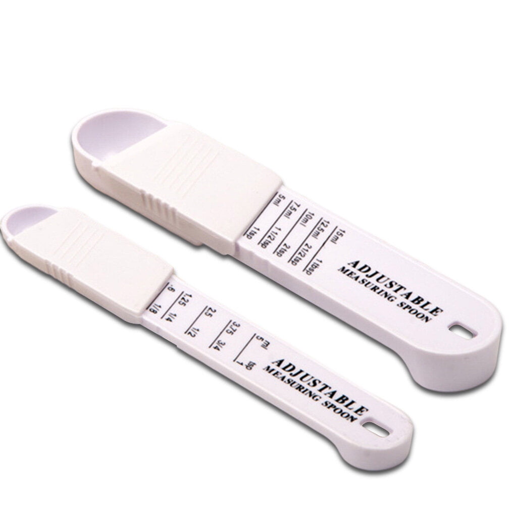 2pcs Adjustable Measuring Spoon (130ml & 30ml) With Measurement Marking,  Suitable For Kitchen
