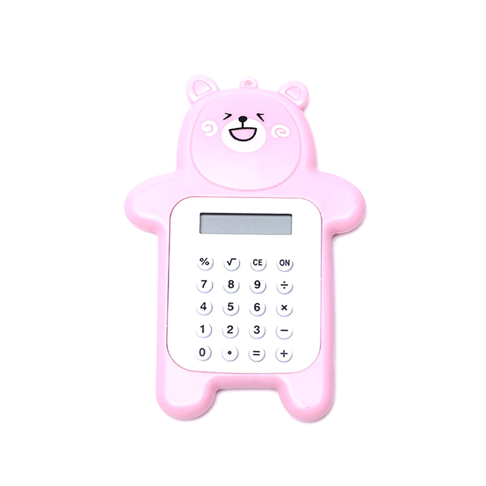 DTOWER Cartoon Cute Bear Calculator Portable Calculator Elementary