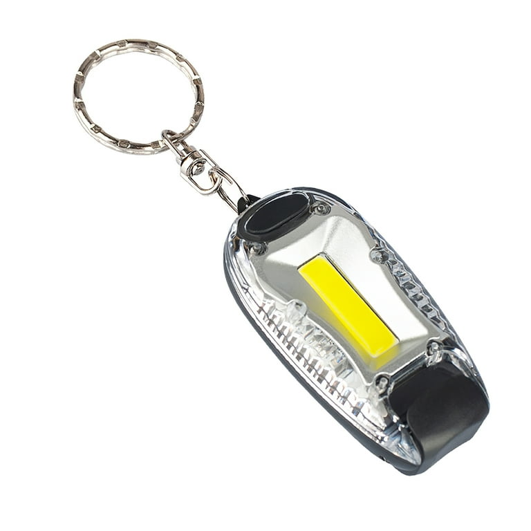 DTOWER Mini Keychain Flashlight Super Bright COB LED Key Ring Hand Torch  with Hook Portable Outdoor Key Chain Light Batteries Included