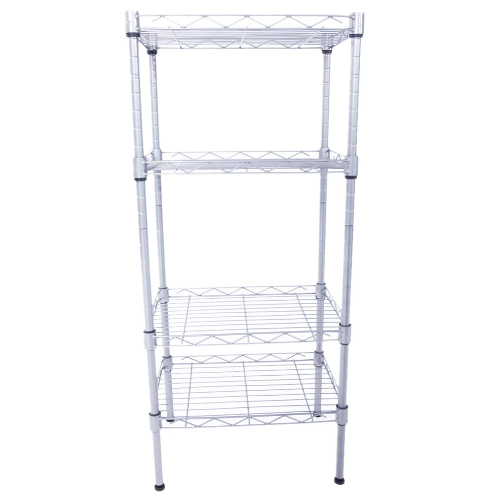 DTOWER XM-207S Rectangle Carbon Steel Metal Assembly 4-Layer Shelf Home ...