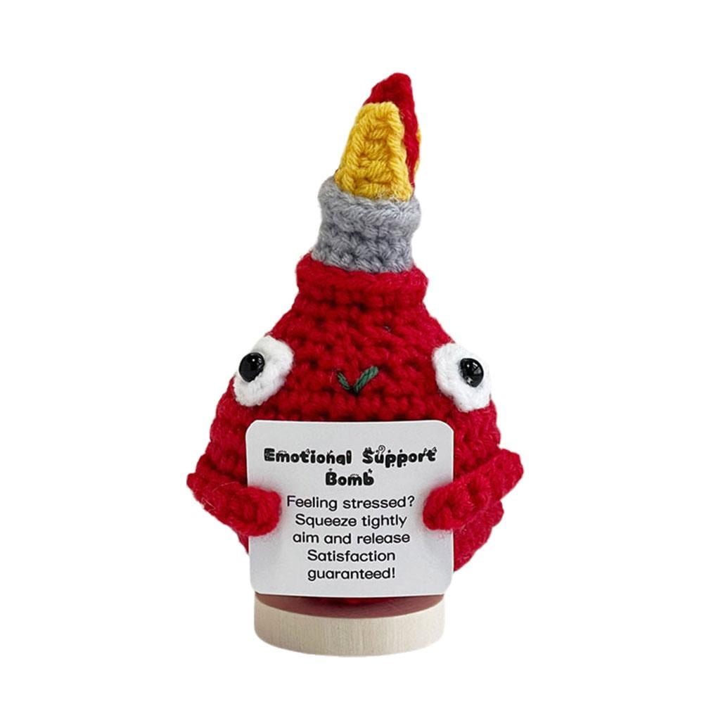 KivTovMo 5PCS Handmade Crochet Bomb Decor - Funny Stress Relief Gift, Desk & Home Decor, Emotional Support Toy - View #2