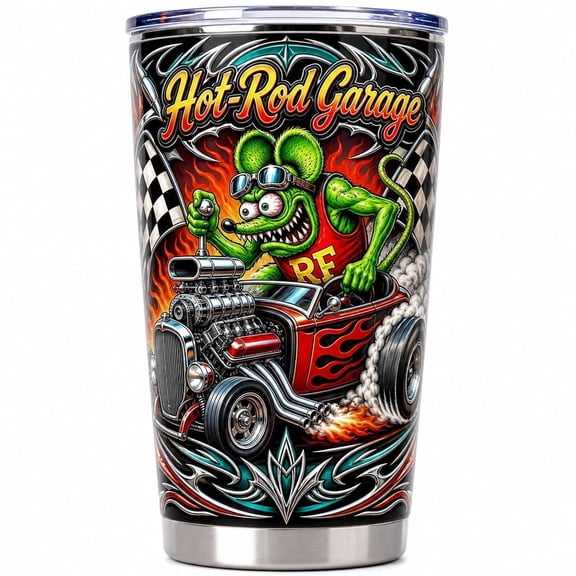 DTS TeeZworld 20oz Tumbler Personalized Hot Rod Stainless Steel Travel Gift
