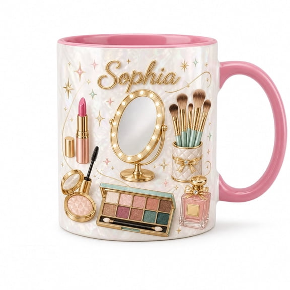 DTS TeeZworld Accent Mug Custom Name Ceramic Coffee Cup Beauty Lovers