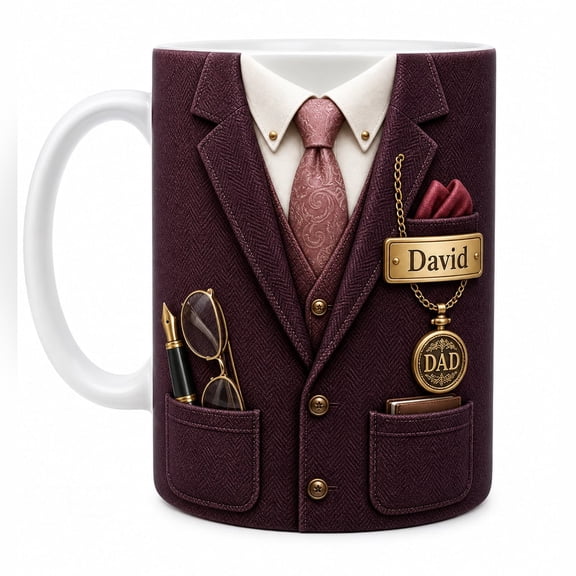 DTS TeeZworld Custom Dad Mug Personalized Name Ceramic Coffee Gift for Father