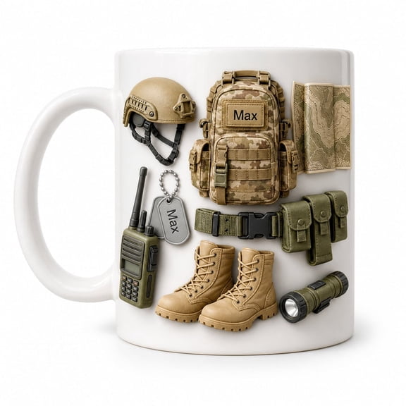 DTS TeeZworld Mug Personalized Military Gear Ceramic Desk Cup Gift