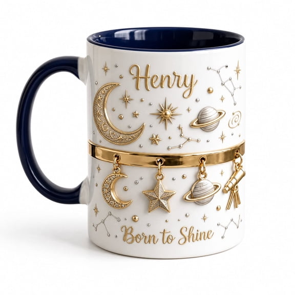 DTS TeeZworld Mug Personalized Space Ceramic Drinkware Gift for Astronomy Fans
