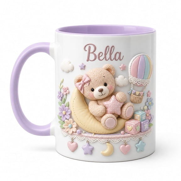 DTS TeeZworld Mug Personalized Teddy Bear Ceramic Coffee Cup Gift