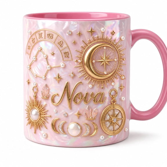 DTS TeeZworld Mug Personalized Witchy Ceramic Coffee Cup for Astrology Lovers