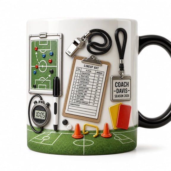 DTS TeeZworld Personalized Coach Mug Custom Ceramic Coffee Gift Team Appreciation