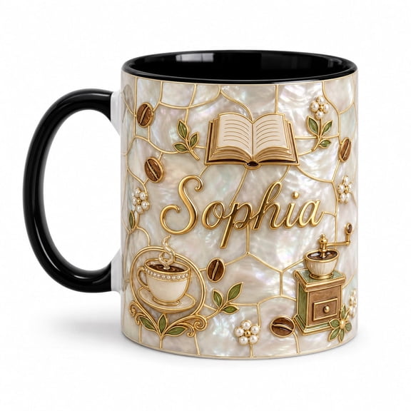 DTS TeeZworld Personalized Coffee Mug Custom Ceramic Cup for Women