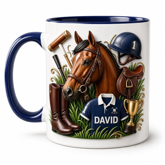 DTS TeeZworld Personalized Horse Mug Custom Name Ceramic Gift for Women