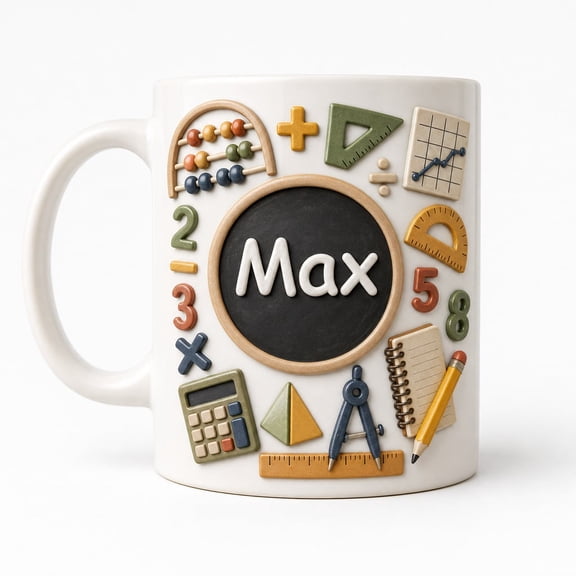 DTS TeeZworld Personalized Math Mug Geometric Formula Ceramic Coffee Cup Student